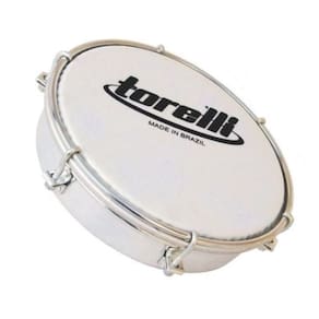 TAMBORIM DE MADEIRA TORELLI 6"  PELE LEITOSA