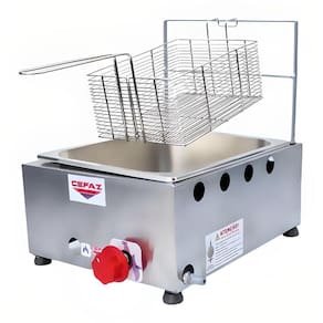 Fritadeira industrial Cefaz FC-01 5L à gás aço inoxidável