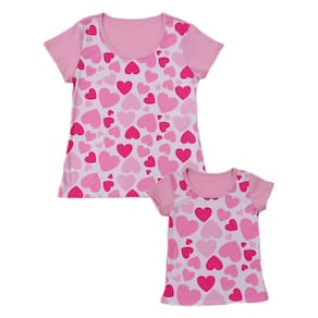 Tal Mãe Tal Filha Camisetas Adulto e Infantil Estampa Corações