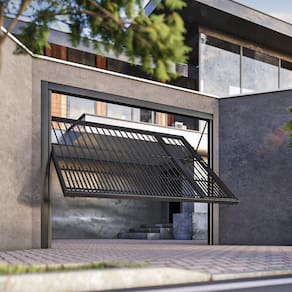 Portão Contrapeso de Aço com Grade Tubolar 220x265 Req: 12 Cinza