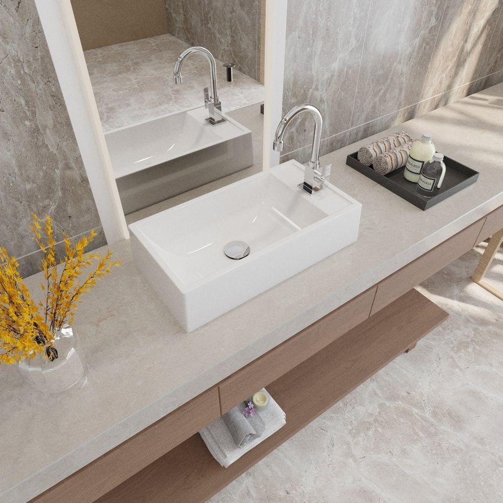 Kit Cuba Rl545 Roma com Torneira Luxo e Válvula Click com Sifão e Flexível Branca
