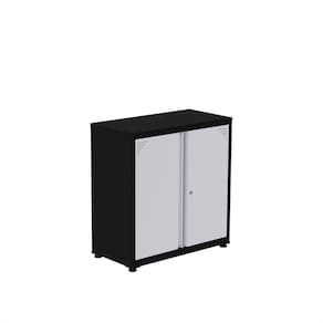 Armário de Aço para Escritório 2 Portas Ap406sl Preto/Branco
