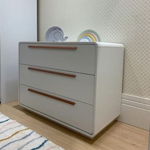 Cômoda para Quarto Infantil 3 Gavetas Wave Branco