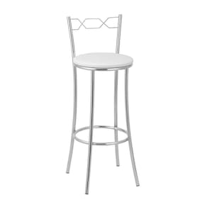 Banqueta para Cozinha Bc51/a A102 Cromada/Branco