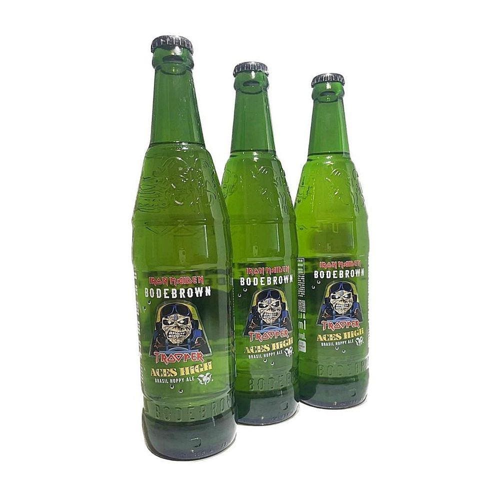 Kit 3 Cervejas Aces High Iron Maiden 600Ml Trooper