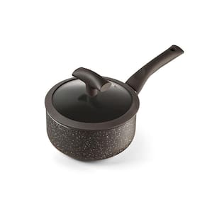 Panela Hercules Redonda Antiaderente Ceramica Indução Marrom 18x8cm 1,75L