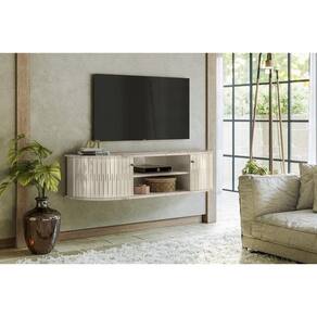 Rack Suspenso Ripado Modena para TV até 60 polegadas- Calacata/Off White - Madetec