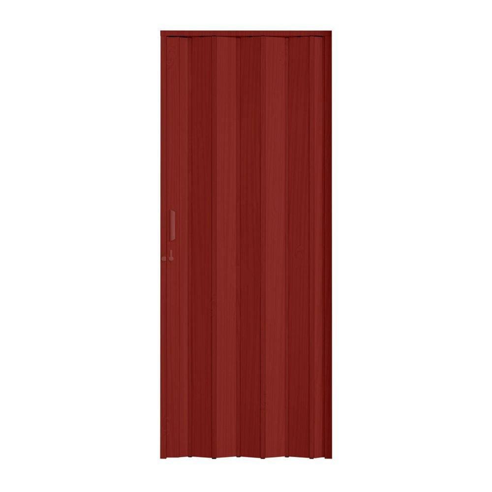 Porta Sanfonada Pvc Plastporta 210x96cm Plastporta Bcf Mogno