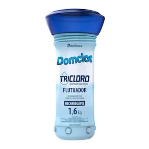 Flutuador Tricloro 1.6 Kg DomClor 8 Pastilhas 200 Gr Para Piscinas Controle Bactérias Fungos Algas