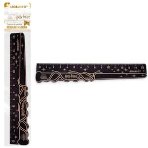 Regua Escolar De Madeira Harry Potter - 15 Cm - Leo & Leo