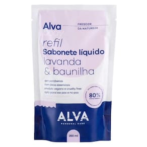 Sabonete Líquido Vegano Lavanda E Baunilha Refil Alva 250Ml