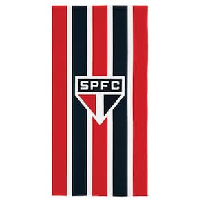 Toalha De Banho Aveludada - São Paulo Vermelho