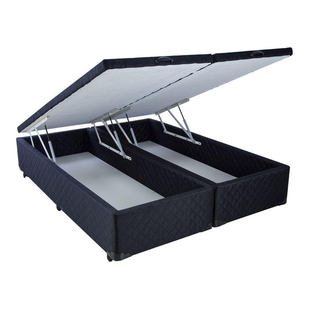 Cama Box Baú Queen Size Mega Tecido Black - 158x198