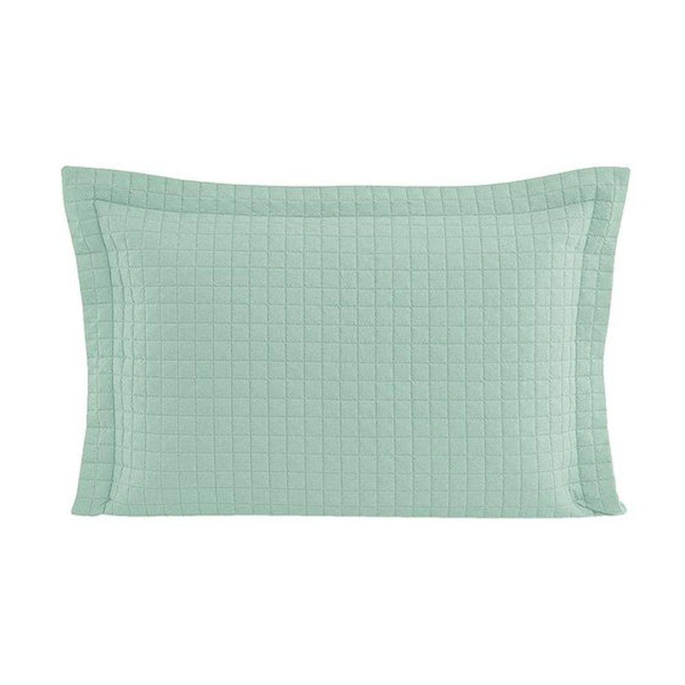 Porta Travesseiro Plaza Matelassê 55cm x 75cm Lavive Verde Malva