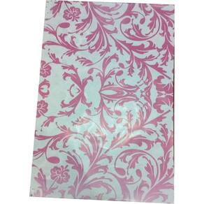 Papel de Seda 20x30 cm Personalizado Floral Rosa 100 folhas