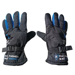 Luva De Moto Motoqueiro Esportiva Antiderrapante Ajustável Azul
