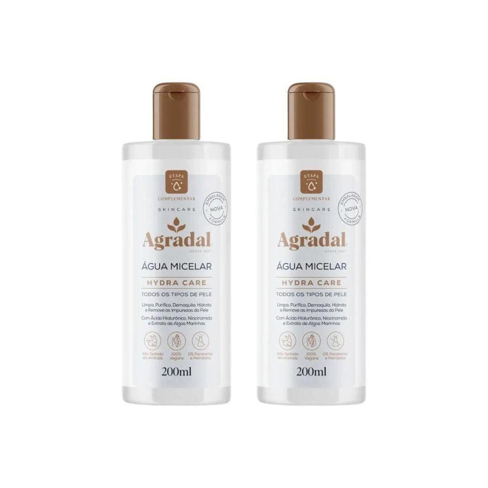 Agua Micelar Agradal Hydra Care 200Ml - Kit Com 2Un