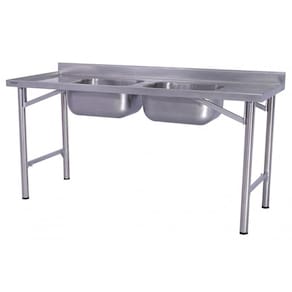 Pia Industrial Benfati Inox 304 190x70cm com 2 Cubas 641