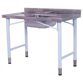 Pia Industrial Benfati Inox 430 70x60cm Pés Pintados com 1 Cuba 550