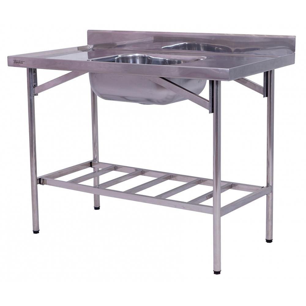 Pia Industrial Benfati Inox 430 70x60cm Paneleiro Gradeado com 1 Cuba 500GR