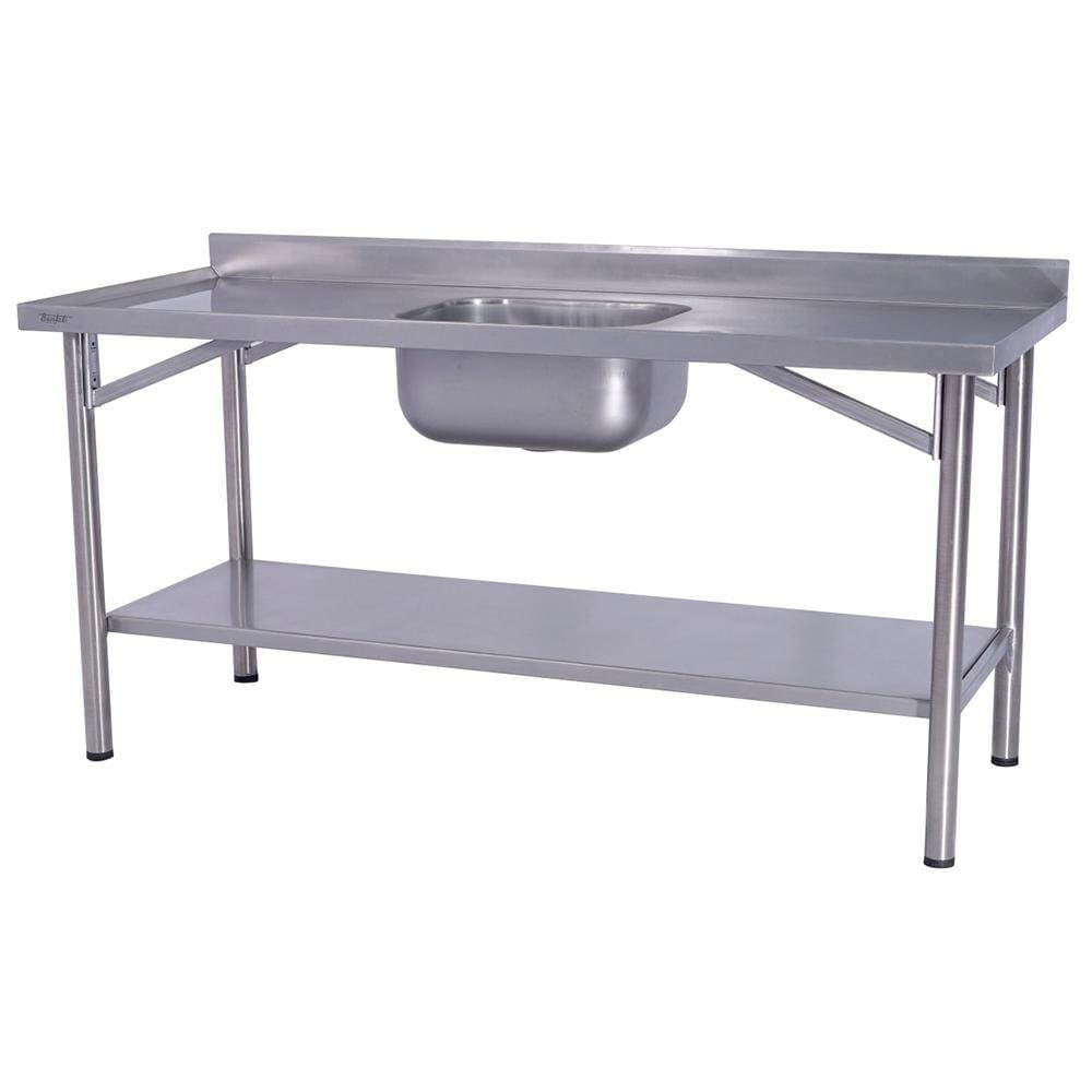 Pia Industrial Benfati Inox 304 190x70cm Paneleiro Liso com 1 Cuba 684CL