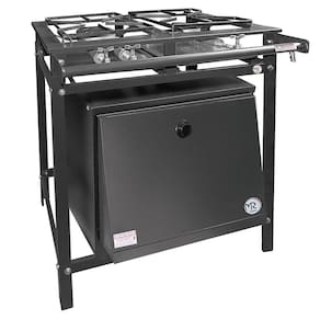 Fogão Industrial 2 Bocas 1 Dupla a Gás Baixa Pressão MR Fogões com Forno Porta Pintada P5