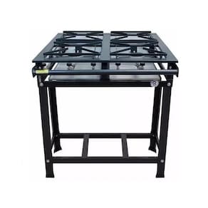 Fogão Industrial 4 Bocas Standard Alta Pressão Grelhas Aço 30x30 P5 MR Fogões