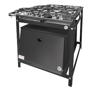 Fogão Industrial 4 Bocas 2 Simples a Gás Baixa Pressão MR Fogões com Forno e Grelhas de Aço P5