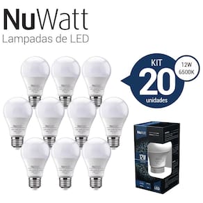 Kit 20 Lampada Led Bulbo 12w Samsung A65 E27 Luz Branca Fria