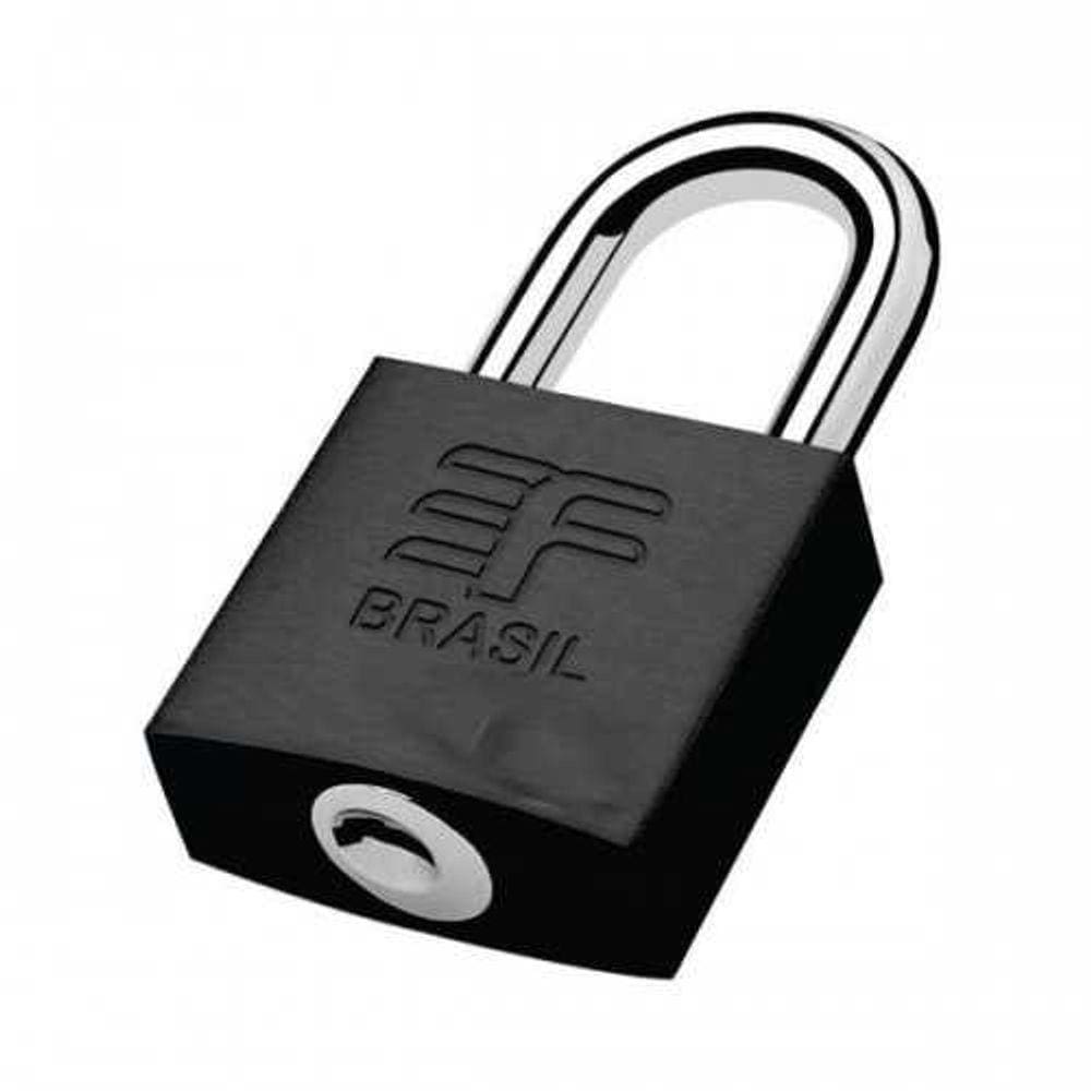 Cadeado 3f Latao 20mm preto Fosco
