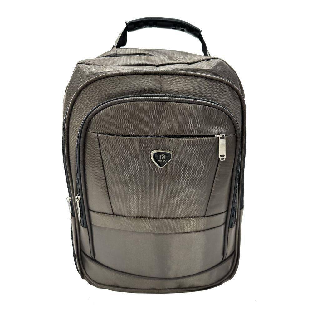 Mochila Casual 18" Notebook alça - Marrom - Kimtino