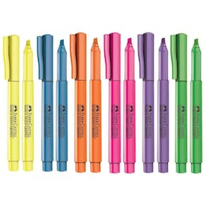 Marca Texto Grifpen 6 Cores Neon Fluorescente FABER CASTELL