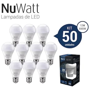 Kit 50 Lampada Led Bulbo 12w Samsung A65 E27 Luz Branca Fria