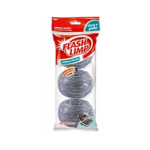 Pack Esponjas Para Limpeza Pesada 3un - Flashlimp