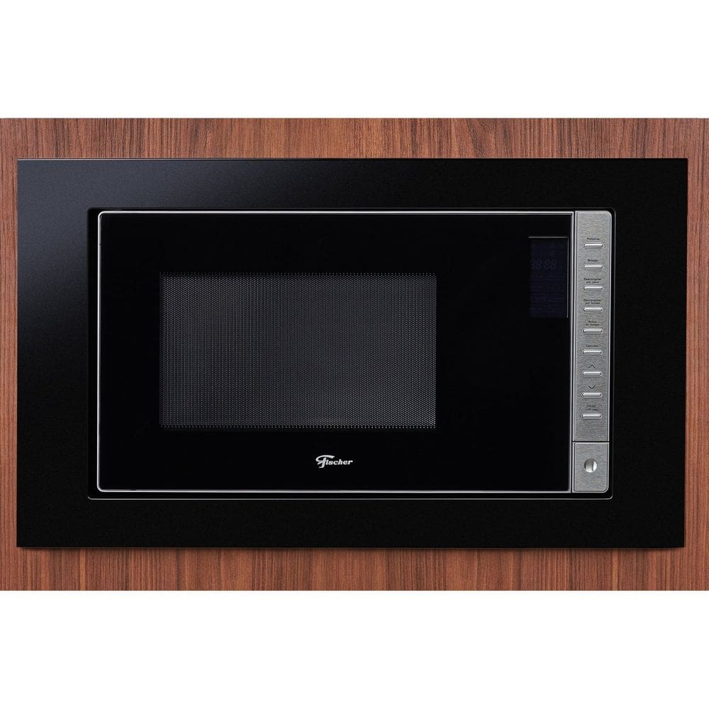 Micro-ondas Fischer FIT Line Embutir 25L Moldura Preta 127v Preto