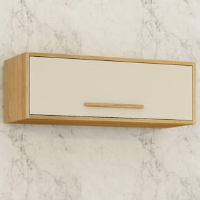 Armário Aéreo 1 Porta Geladeira Salvador Cinamomo/Off White
