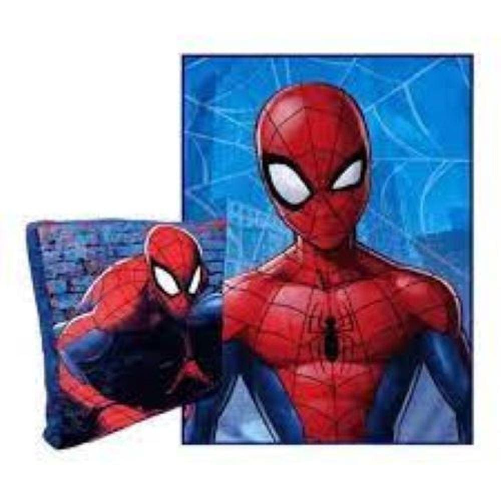Kit Almofada + Manta infantil Homem Aranha