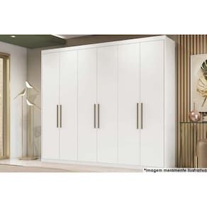 Guarda Roupa 6 Portas E 3 Gavetas Sumatra Branco - Demóbile