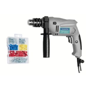 Furadeira De Impacto 1-2" 500w Com Kit De Parafusos E Buchas 220v - Tramontina