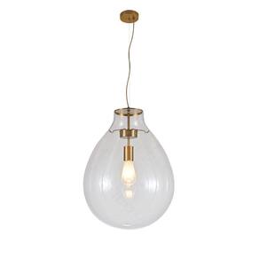 Pendente Metal Bronze Vidro Transparente 50cm 1E27