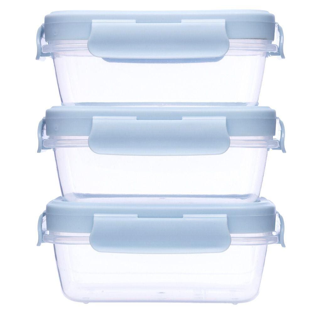 Kit 3 Potinhos Herméticos Azul 100ml Buba 18057