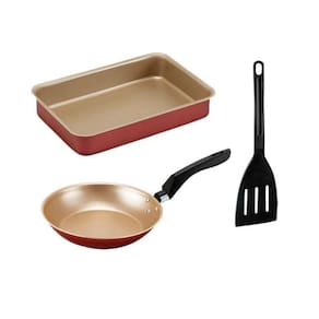 Kit Assadeira E Frigideira Antiaderente Teflon Espatula