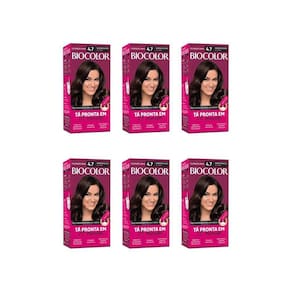 Coloraçao Biocolor Creme 4.7 Marrom Escuro Da Moda-Kit C/6Un