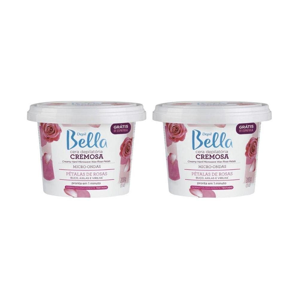 Cera Microondas Petalas De Rosas Depil Bella 200G-Kit 2Un