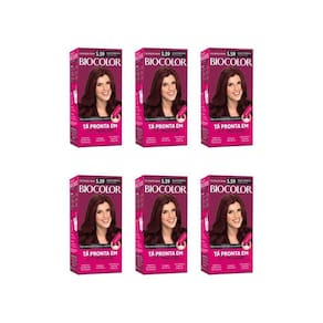 Coloração Biocolor Creme 5.59 Acaju Purp Deslumb-Kit C/6Un