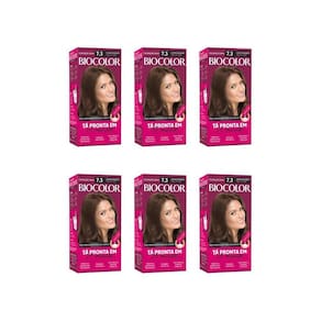 Coloraçao Biocolor Creme 7.3 Louro Dourado-Kit C/6Un