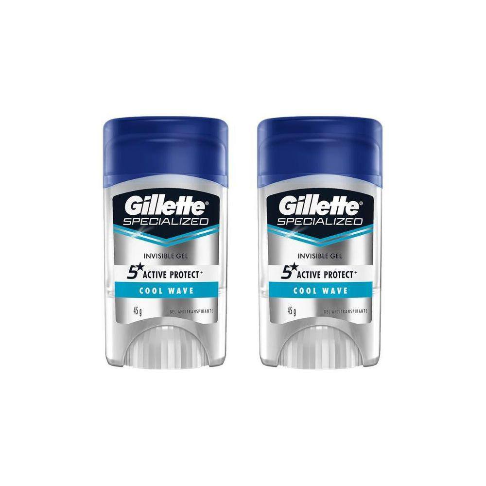Desodorante Stick Gillette Clear Gel Cool Wave 45G-Kit C/2Un