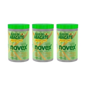 Creme De Tratamento Novex 400G Oleo De Abacate - Kit Com 3Un