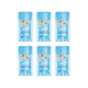 Desodorante Secret Clear Gel Cotton 45G - Kit Com 6Un