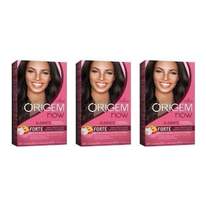 Creme Alisante Origem 80G Forte Flores Frutas - Kit Com 3Un